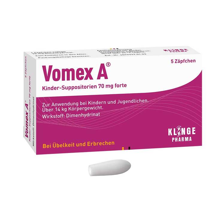 Vomex A® Kinder-Suppositorien 70 mg forte, 5 St