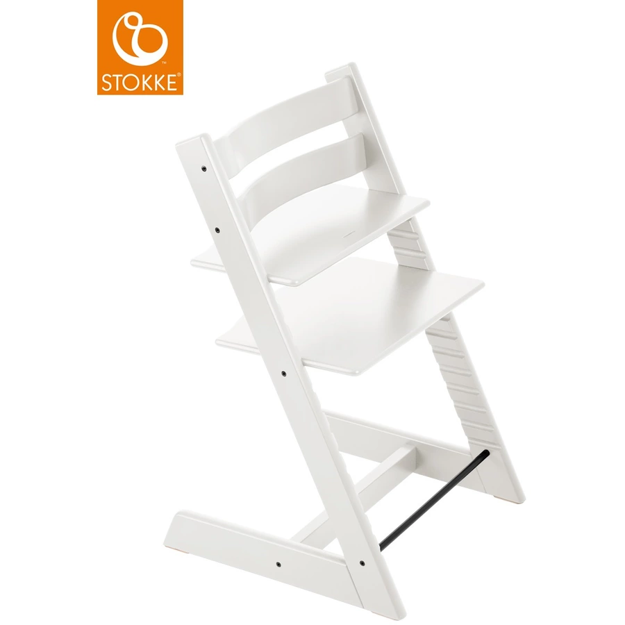 STOKKE® Mega Tripp Trapp® Set Hochstuhl Buche weiß inkl. Newborn Set™ Grey und Baby Set weiß