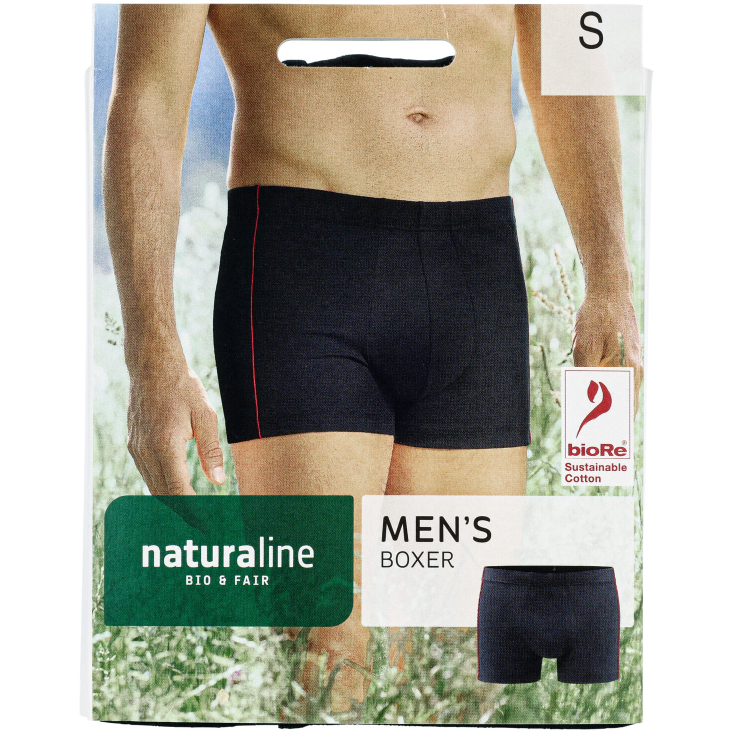 Naturaline Textil Herren Boxer schwarz S
