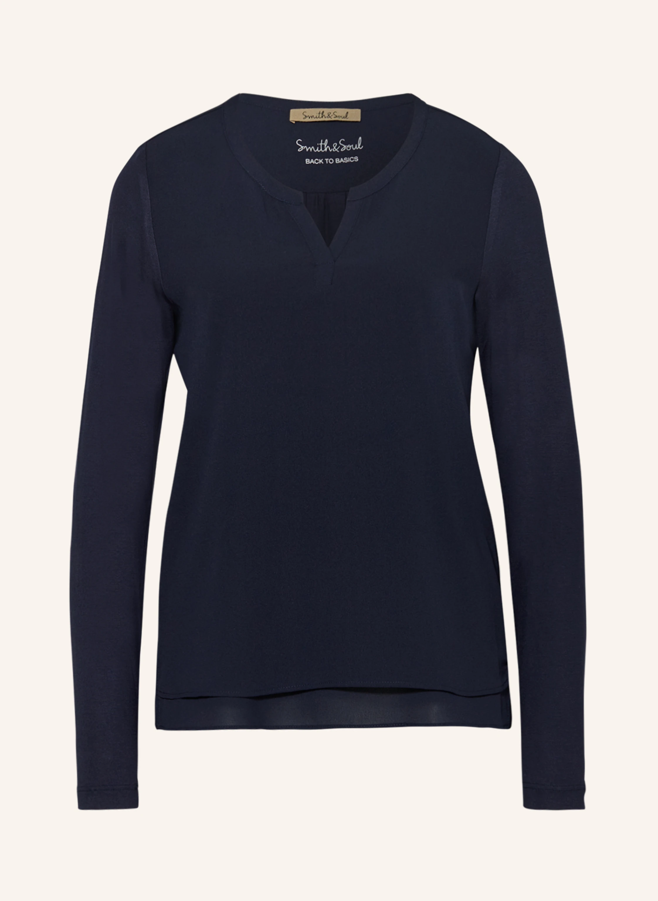 Smith & Soul Blusenshirt im Materialmix