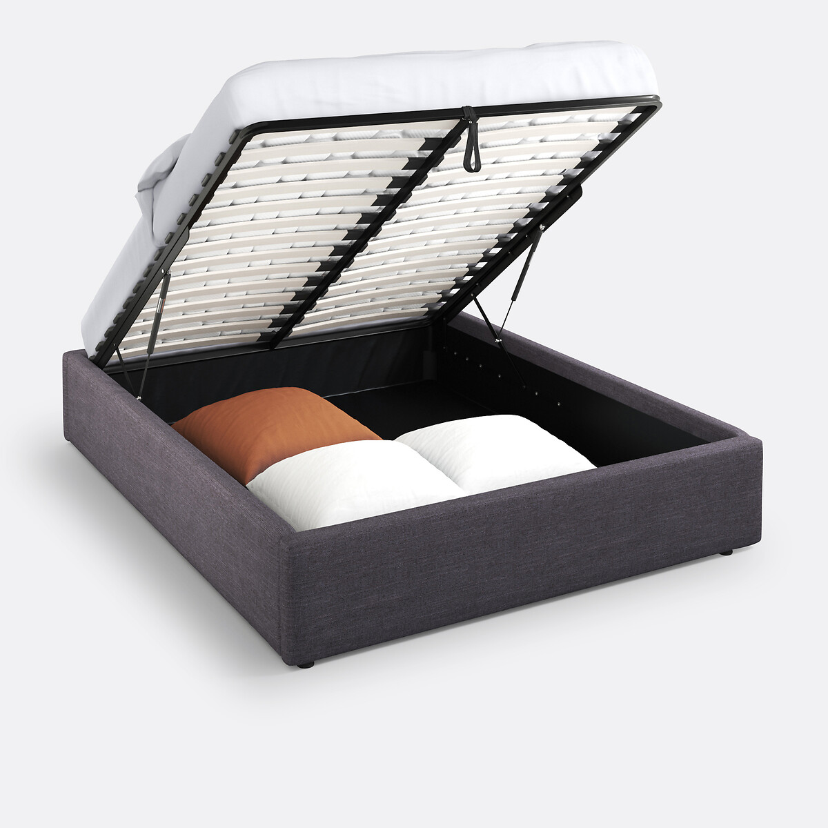 LA REDOUTE INTERIEURS<br>Cama baú com estrado de ripas rebatível, Papilla