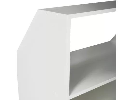 Meuble de rangement sous pente ALIX, H. 100 x L. 100 x P. 50 cm, Blanc