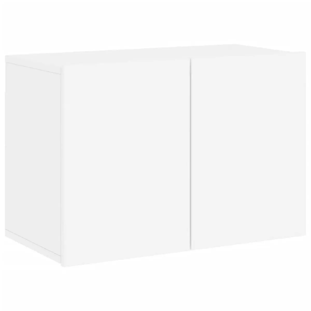 VIDAXL Meuble TV mural - Blanc