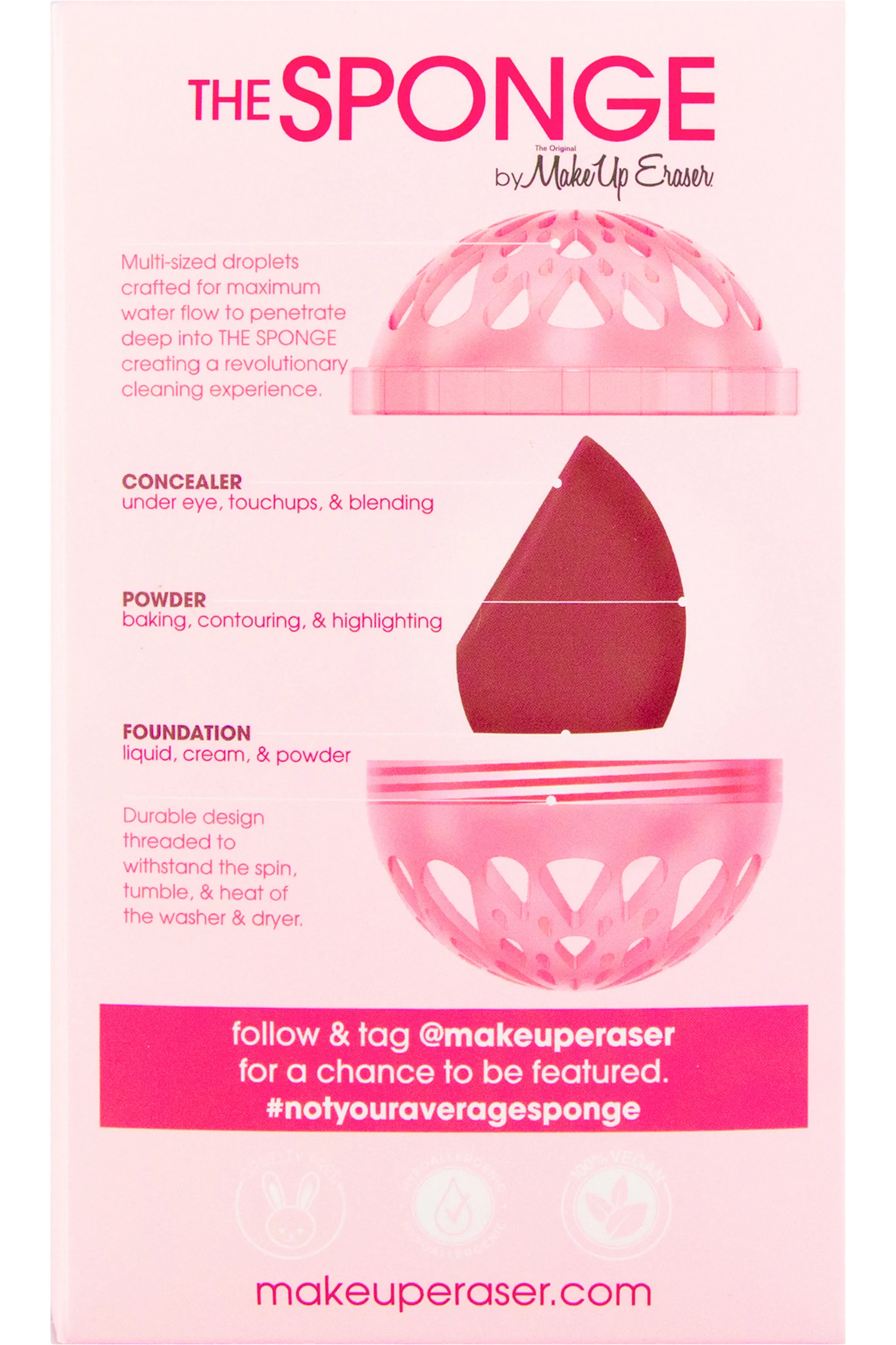 Makeup Eraser Coffret éponge à maquillage lavable The Sponge