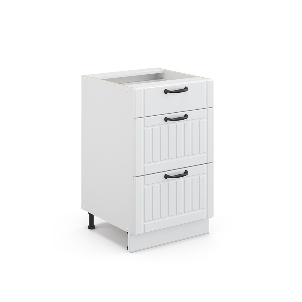 Vicco Schubunterschrank 50 cm FAME Line Küchenschrank Küchenzeile Landhaus Weiß