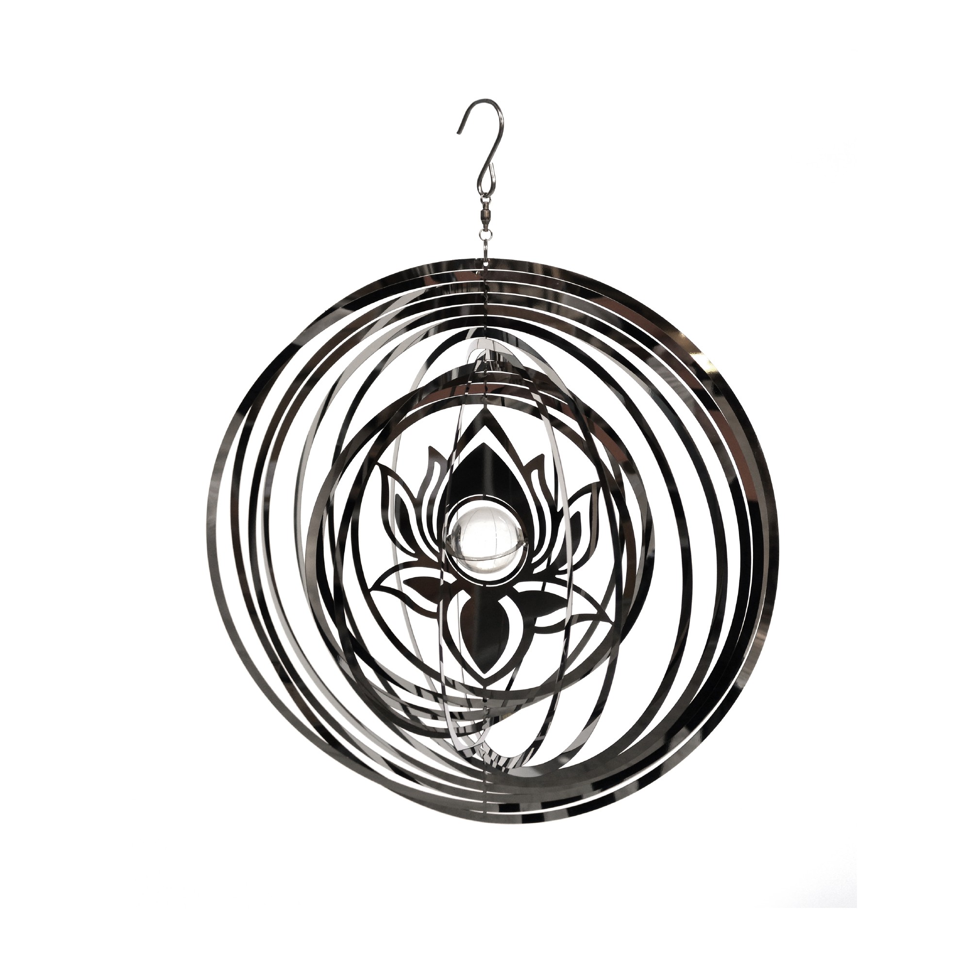 Windspiel 'Lotus', silber, Ø 18 cm, H 18 cm günstig bestellen
