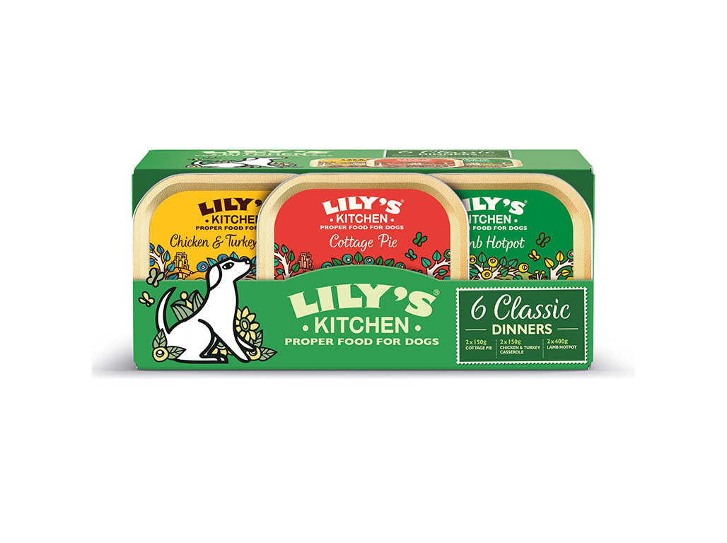 COMIDA HÚMIDA PARA CÃO LILY'S KITCHEN MULTIPACK 6X150G