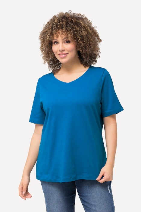 Shirt, doppellagige Vorderseite, Slim, Rundhals, Halbarm