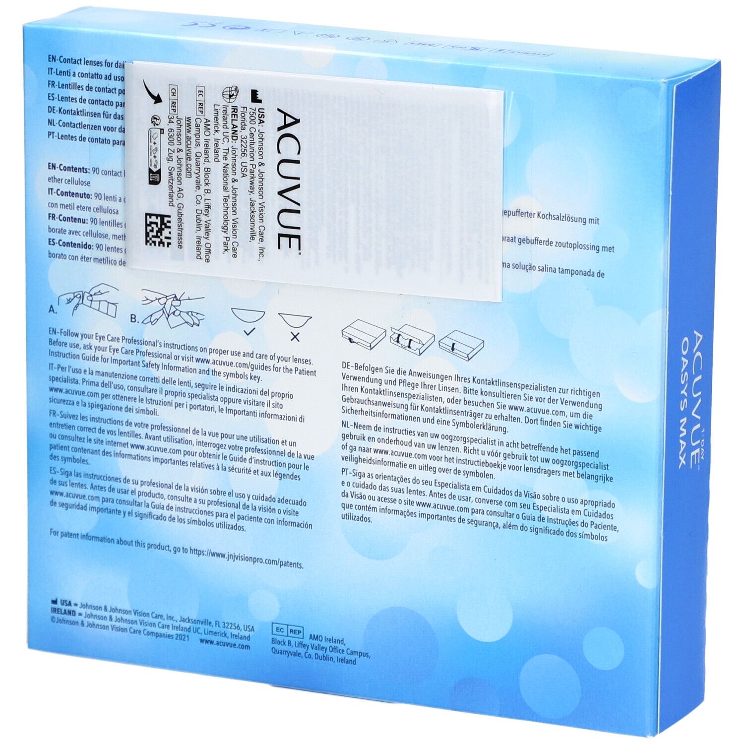Acuvue® 1-Day oasys MAX Basiskurve 8.5 Tageslinse