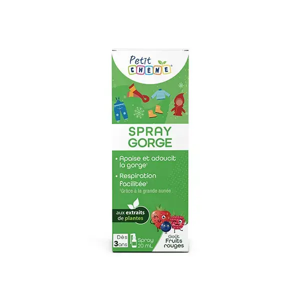 Spray para garganta Petit Chêne, indicado para crianças a partir de 3 anos, 20ml