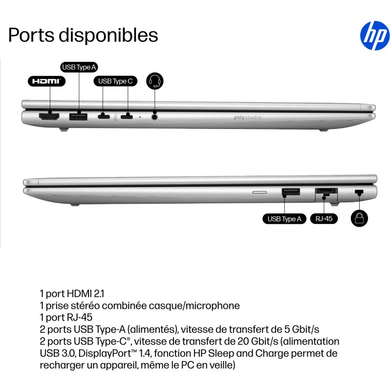 HP ProBook 4 G1i AI Intel Core Ultra 5 225U Ordinateur portable 40,6 cm (16
