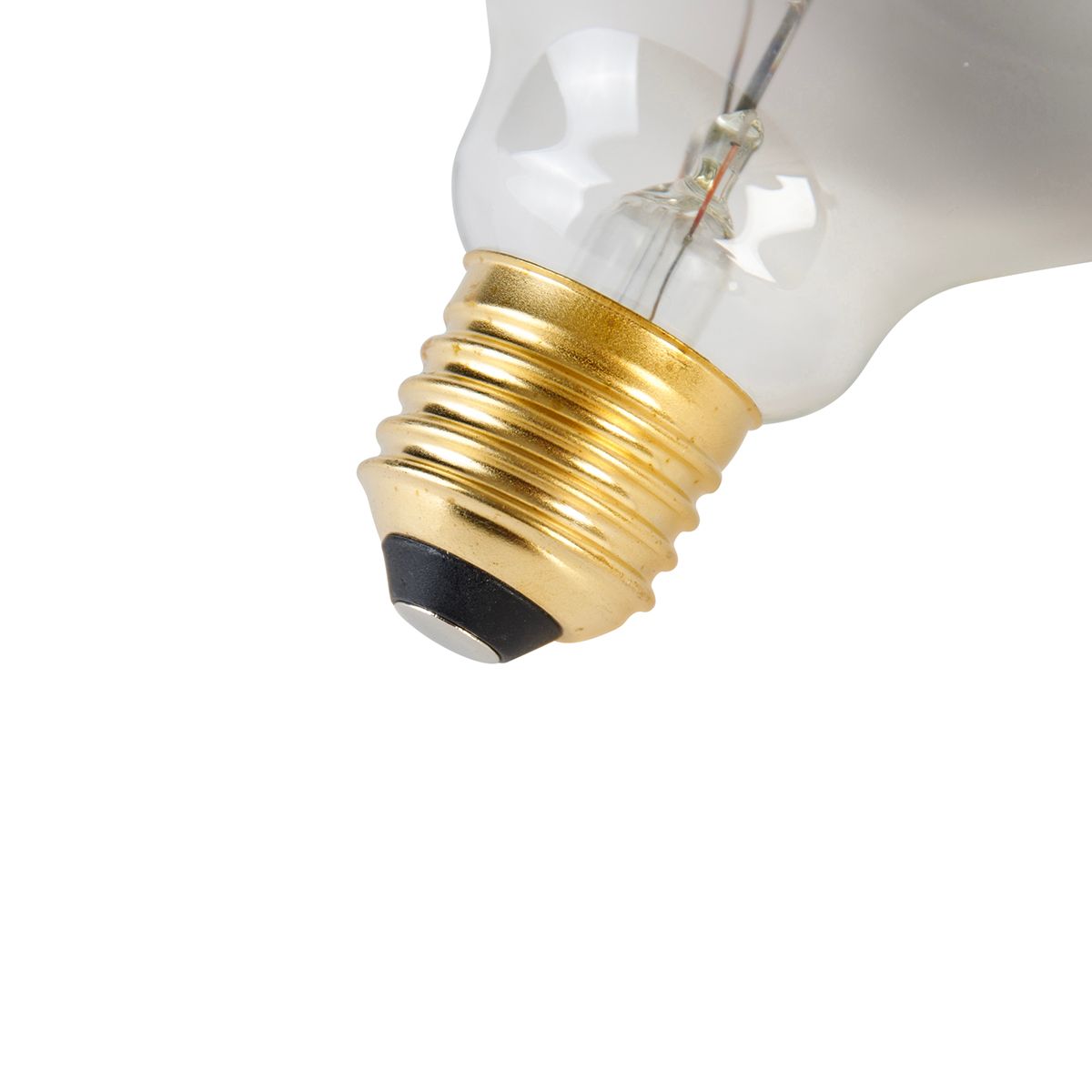 Set van 5 E27 dimbare LED spiraal filament lamp G95 smoke 3W 95 lm 1800K