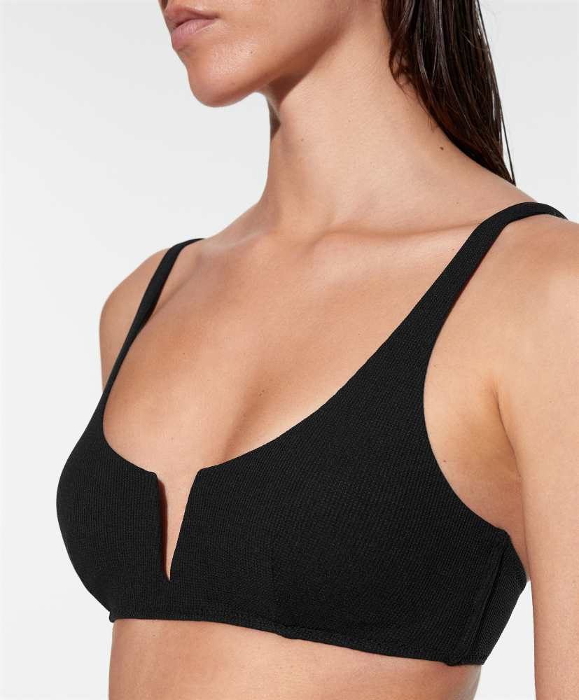 top de biquíni halter piqué