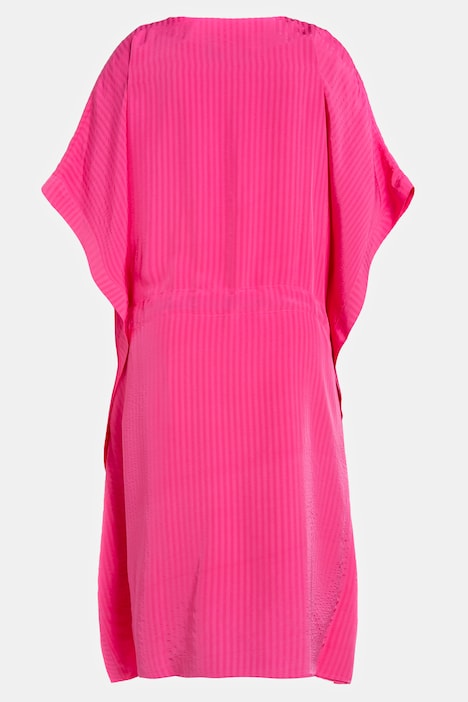 Kleid, Seersucker-Streifen, Oversized, Halbarm