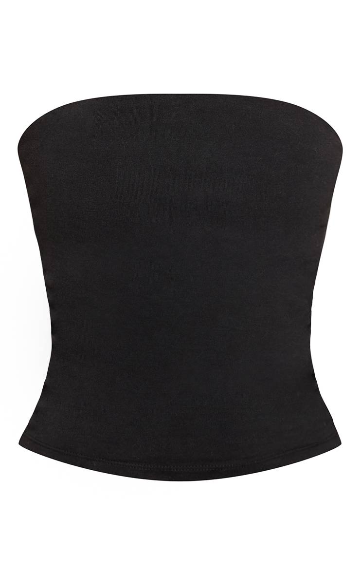 Noir Haut Bandeau Rembourré En Coton Doux