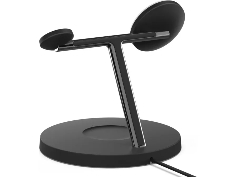Belkin BoostCharge Pro - Trådløs opladningsstander - med MagSafe   AC-strømadapter - 15 Watt - Fast Charge - sort