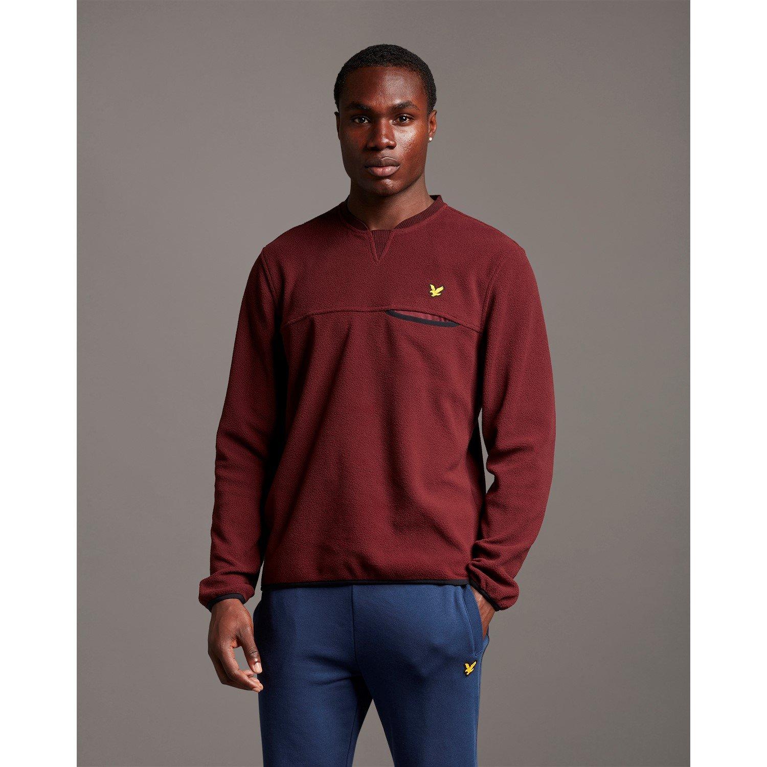 Lyle and Scott Micro Flc Crew Sn99