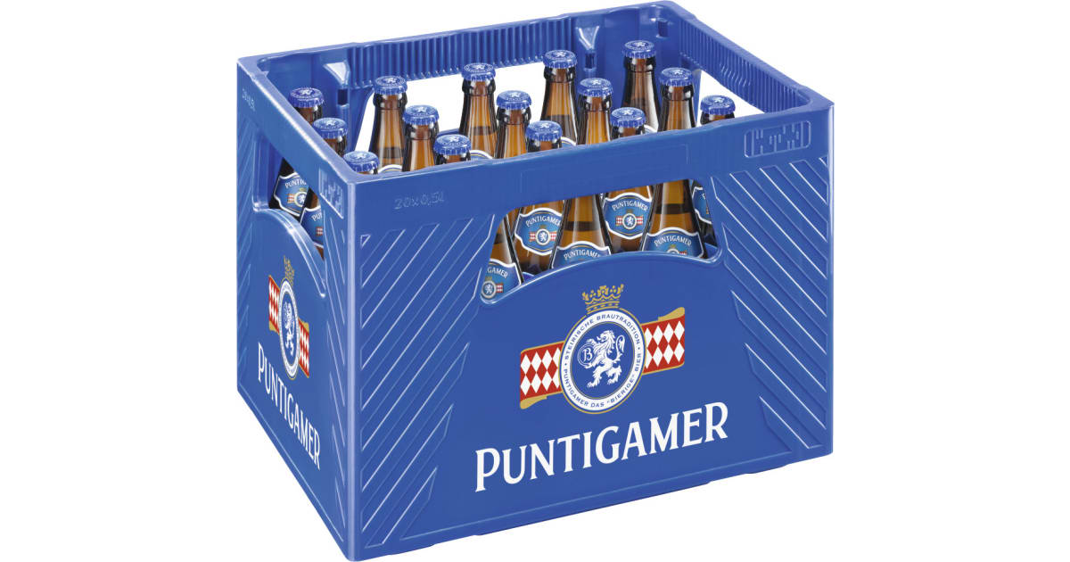 PUNTIGAMER Bier Kiste 20x 0,5 Liter (Mehrweg)