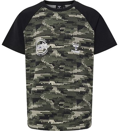 Hummel T-Shirt - hmlFSK Flug - Grün/Schwarz