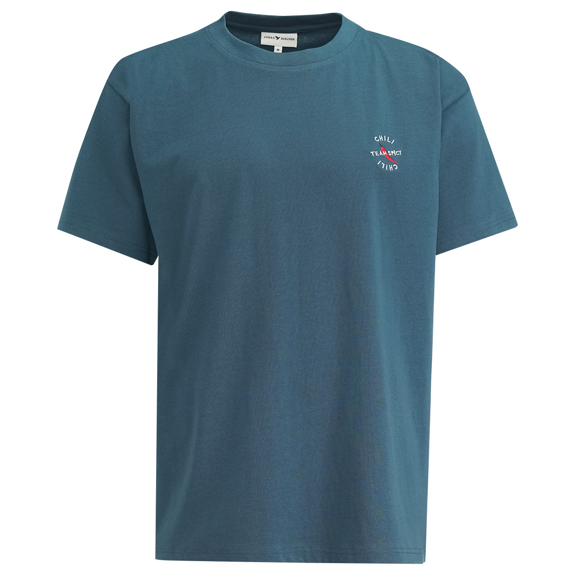 Jonas Nielsen Herren T-Shirt mit Stickerei dunkelblau
