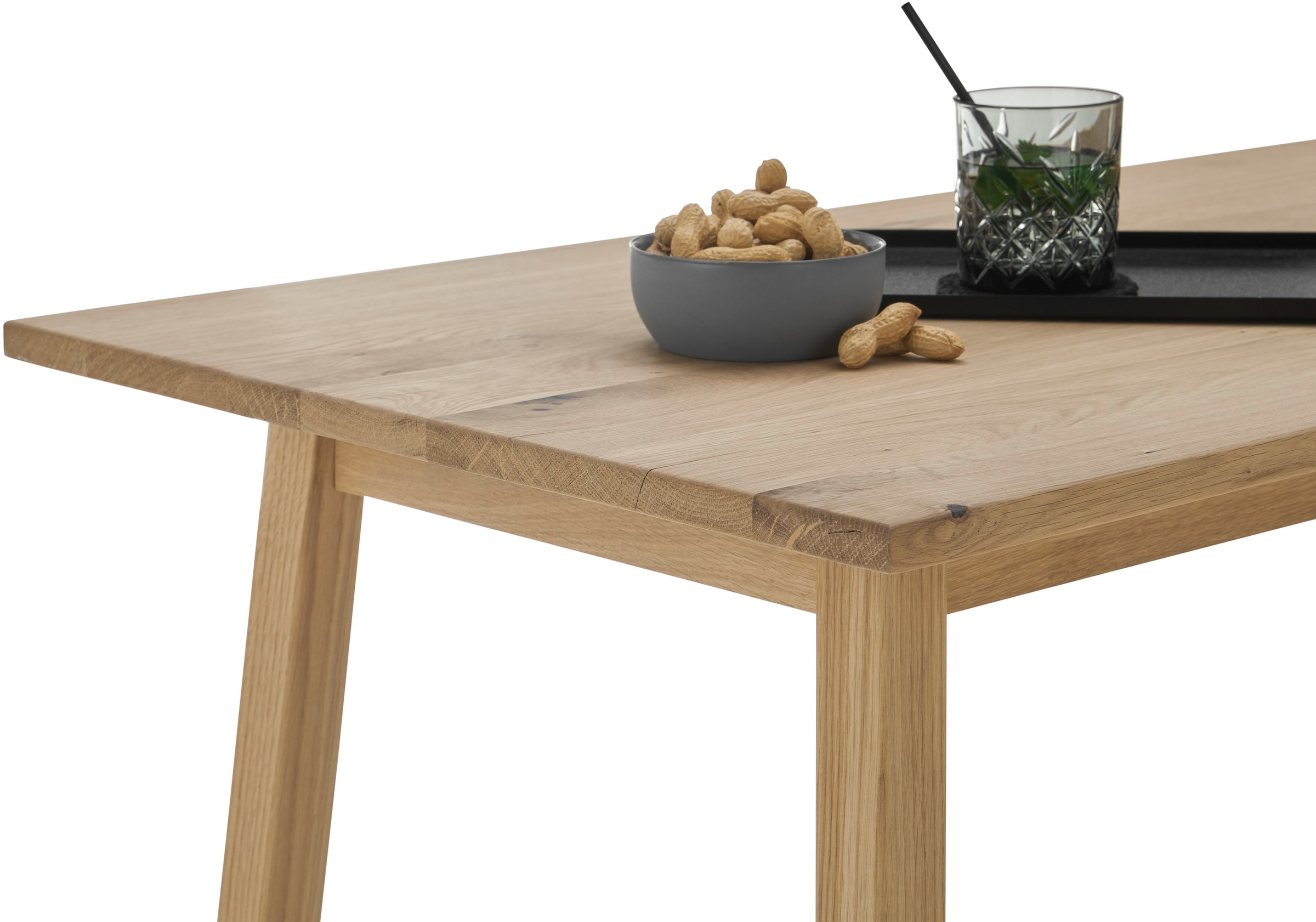 Stolkom Bartisch »Jules Eiche Massivholz geölt, Hochtisch BxHxT 120x104x60 cm« Skandi Look Eiche Massivholz geölt durchgehende Lamelle