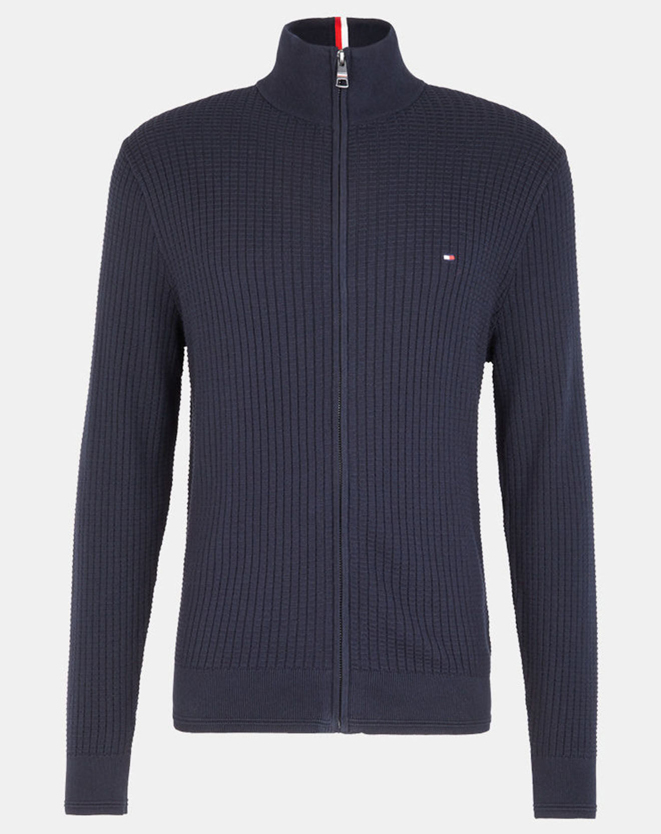 Tommy Hilfiger Gilet zippé Structure bleu marine
