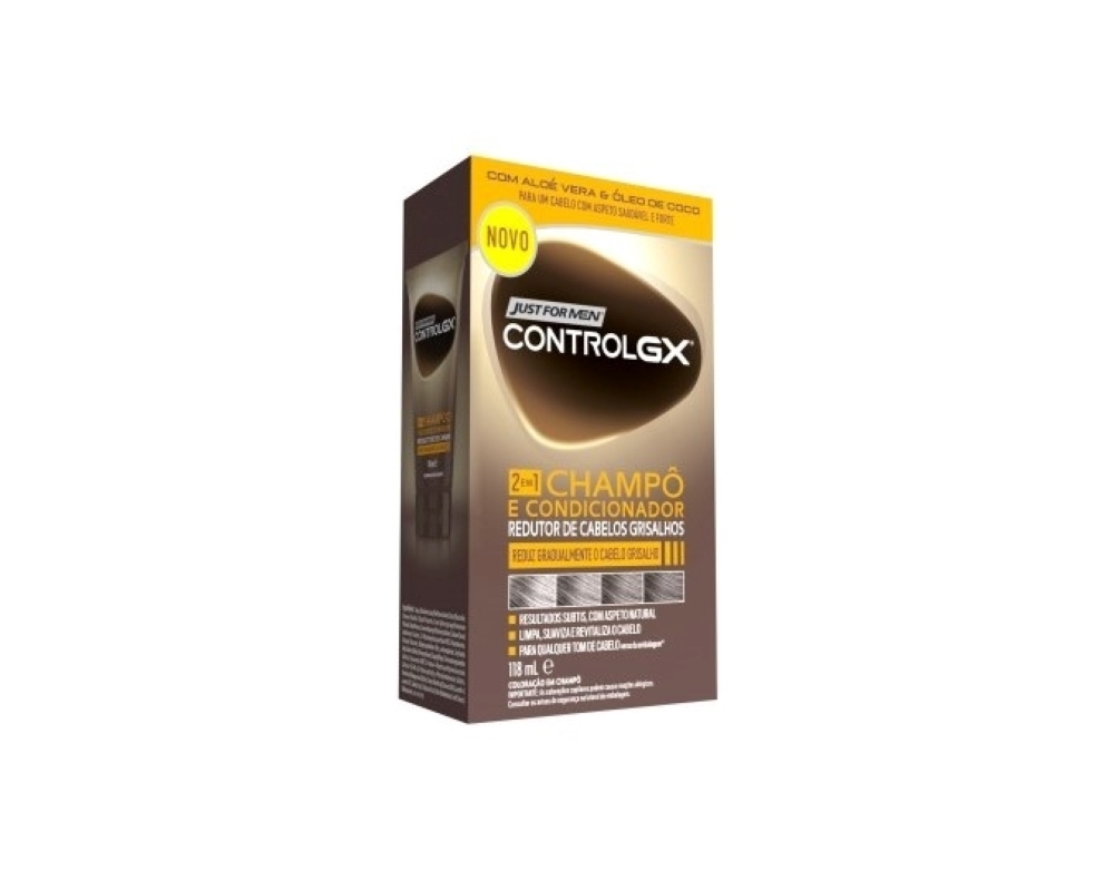 CHAMPÔ JUST FOR MEN CONTROLGX 2EM1 118 ML