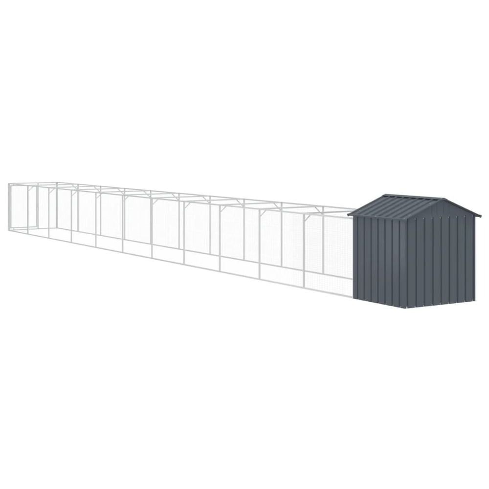 Niche pour chien avec toit anthracite 117x1221x123 cm