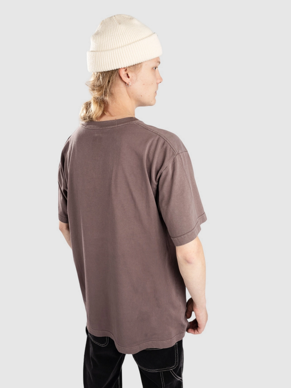DC Star Pigment Dye T-Shirt plum truffle enzyme wash