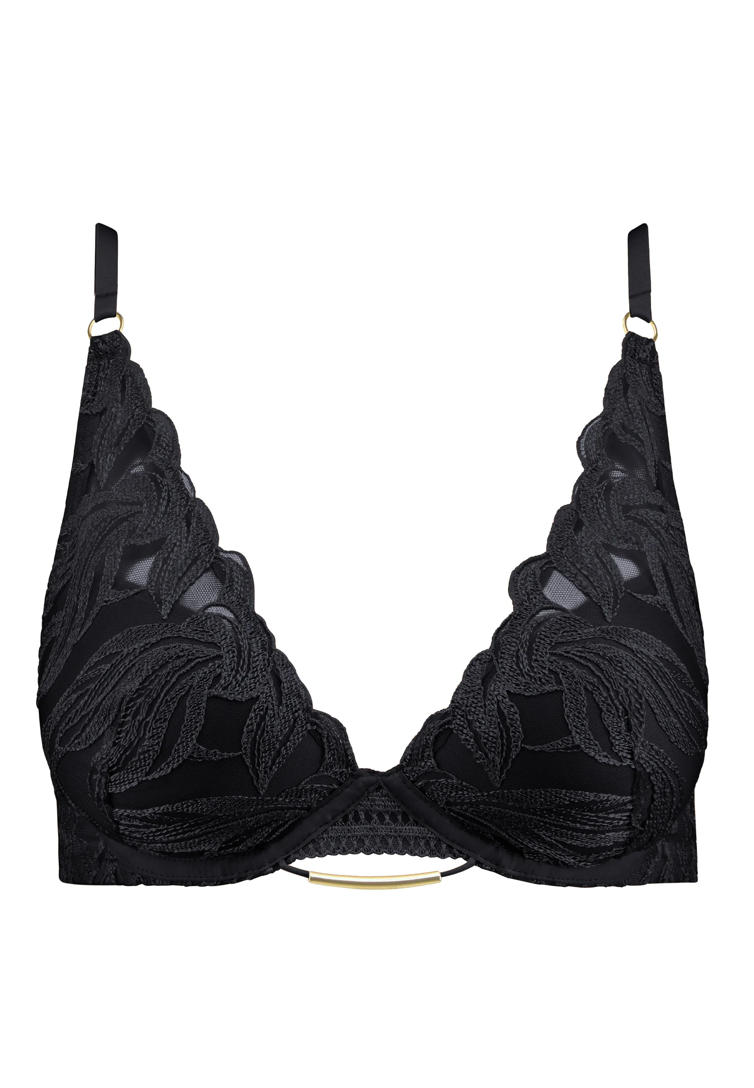 INTO THE GROOVE - Soutien-gorge plunge foulard | Noir