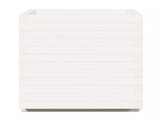 Jardinière bac lit surélevé bois blanche 60 x 60 x 49.5 cm 02_0037720