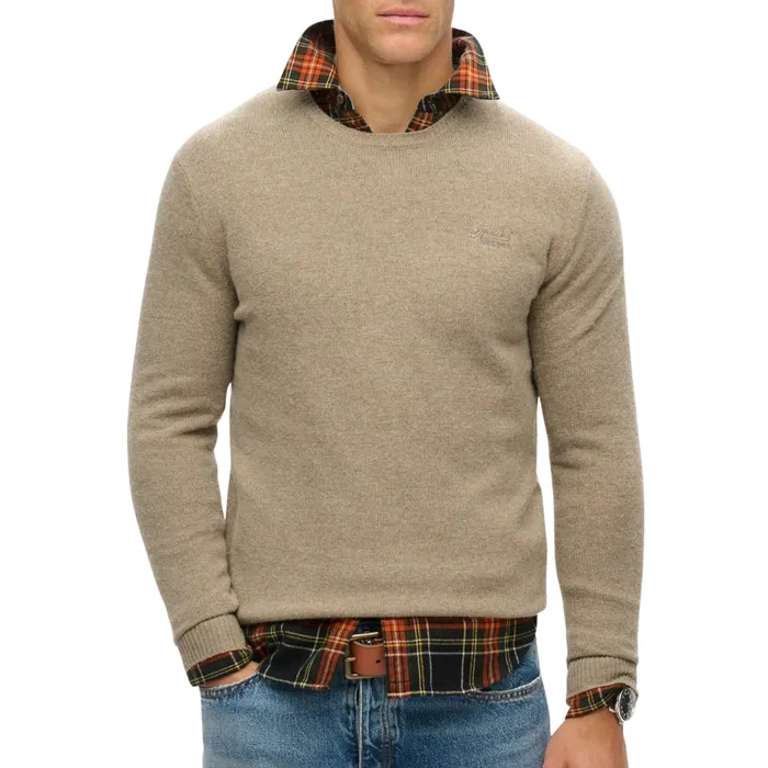 Superdry Essential Slim-Fit Crew Jumper Sweater Heren