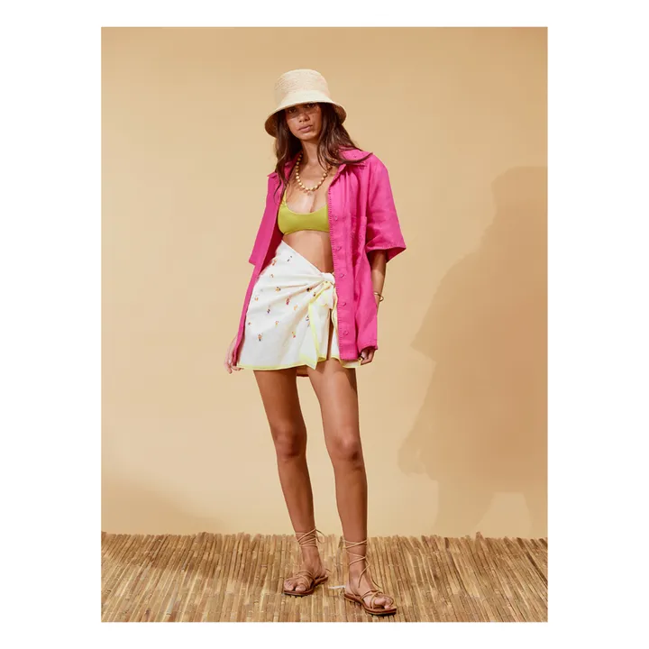 Soleil Soleil Chemise Darcy Broderies Lin | Rose fuschia
