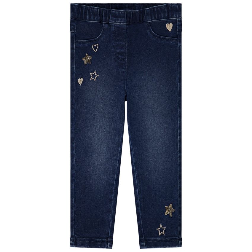 Jegging super strech effet jean pour bébé fille - Bleu moyen