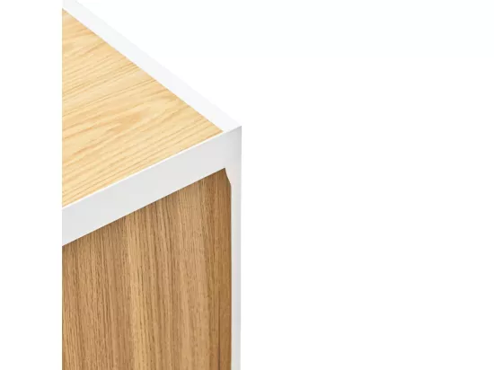 Arista - Buffet en bois 4 portes 3 tiroirs L165cm : Couleur - Blanc