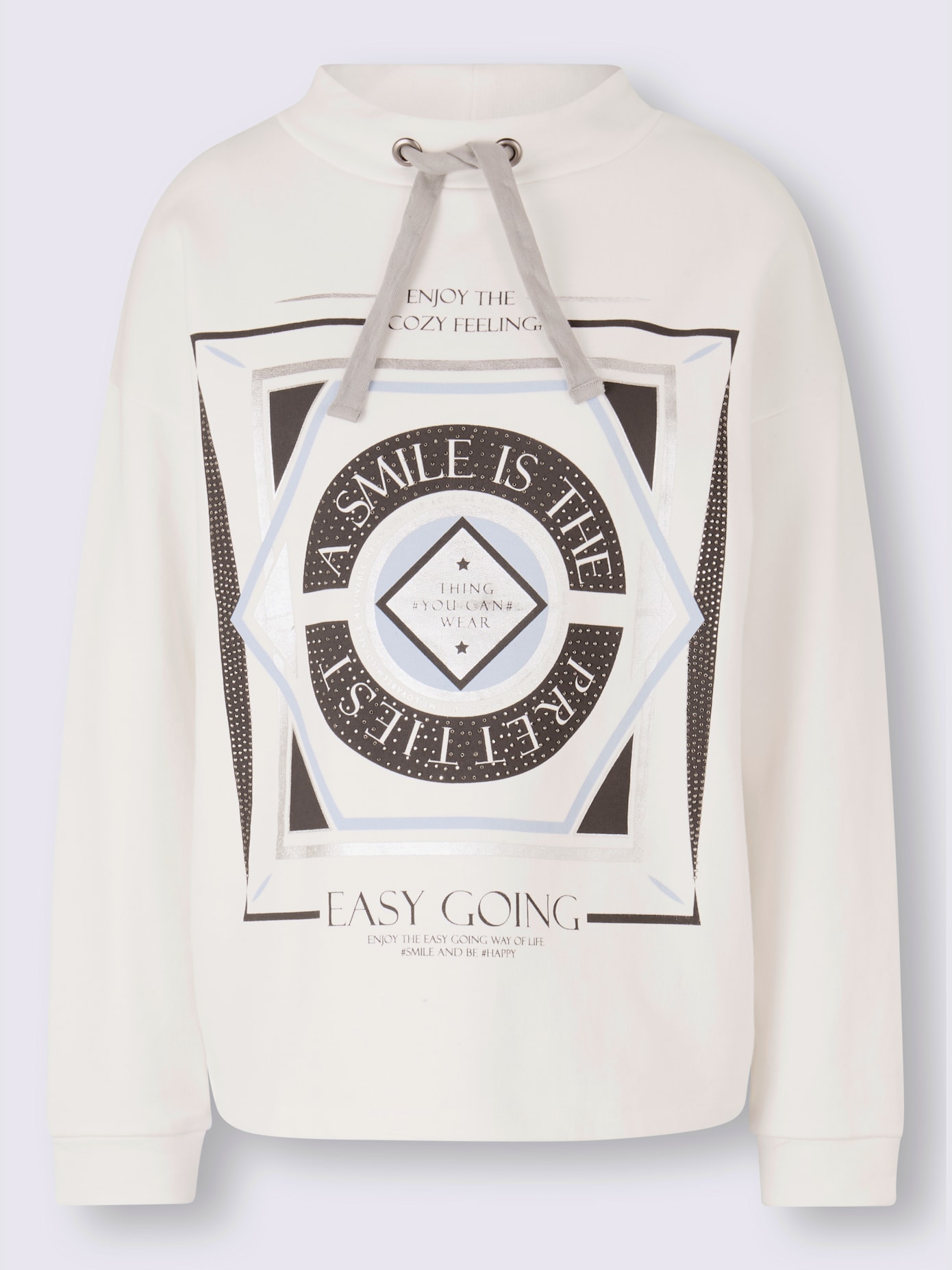 Sweat-shirt col montant à coulisse