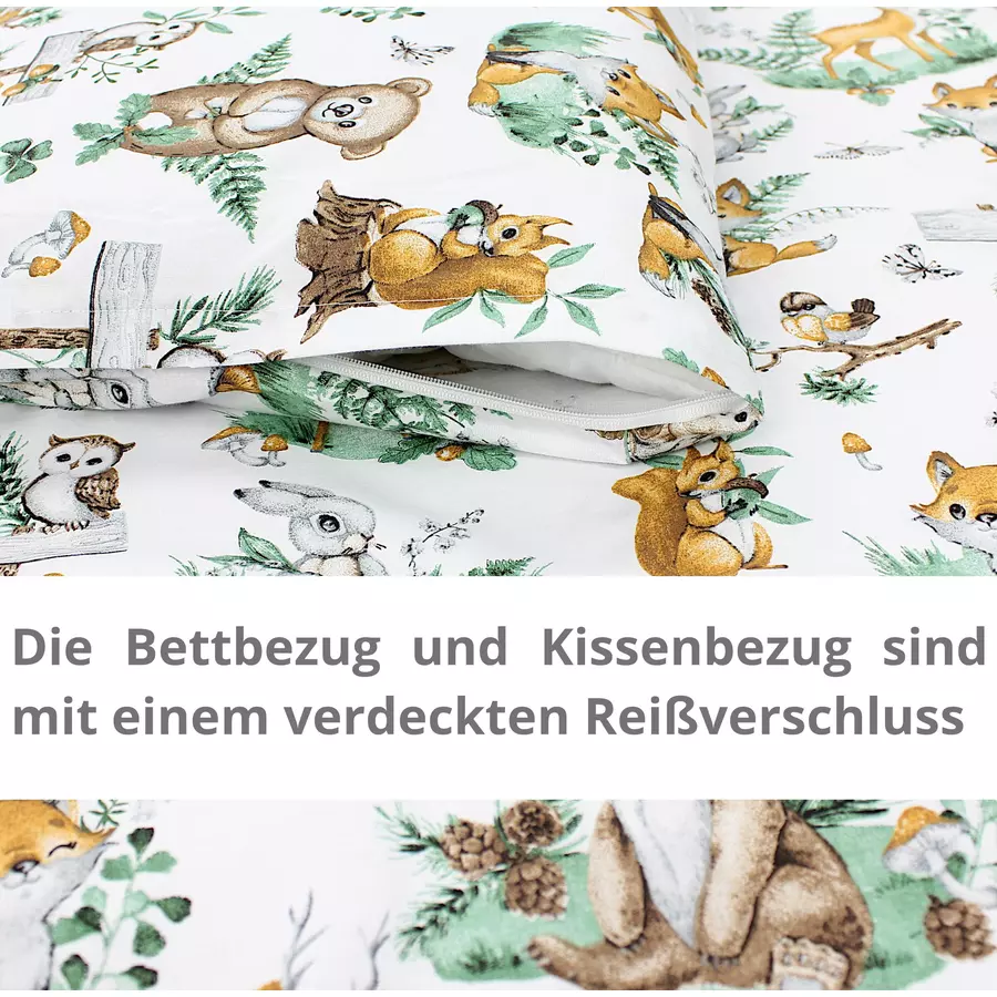 TupTam Kinder Bettwäsche Set 2-tlg braunorange