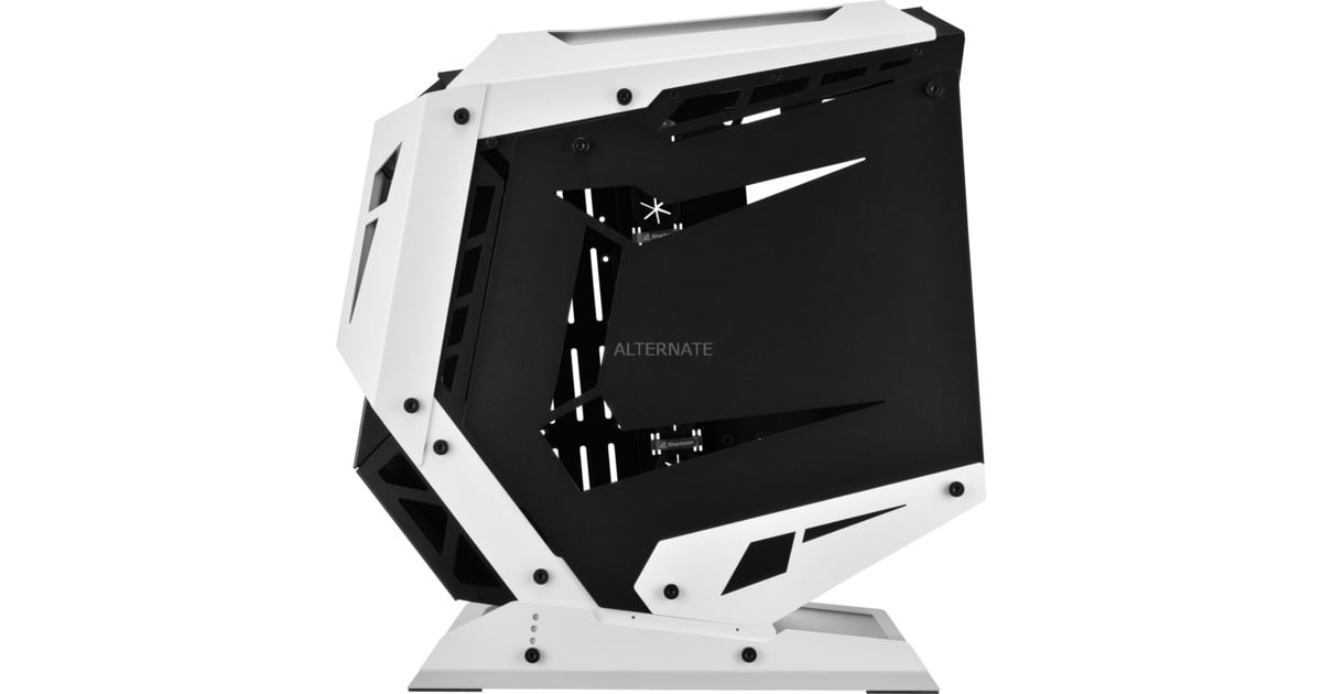 SharkoonELITE SHARK CA700 midi tower behuizing  (Zwart/wit | 2x USB-A | 1x USB-C | Tempered Glass)