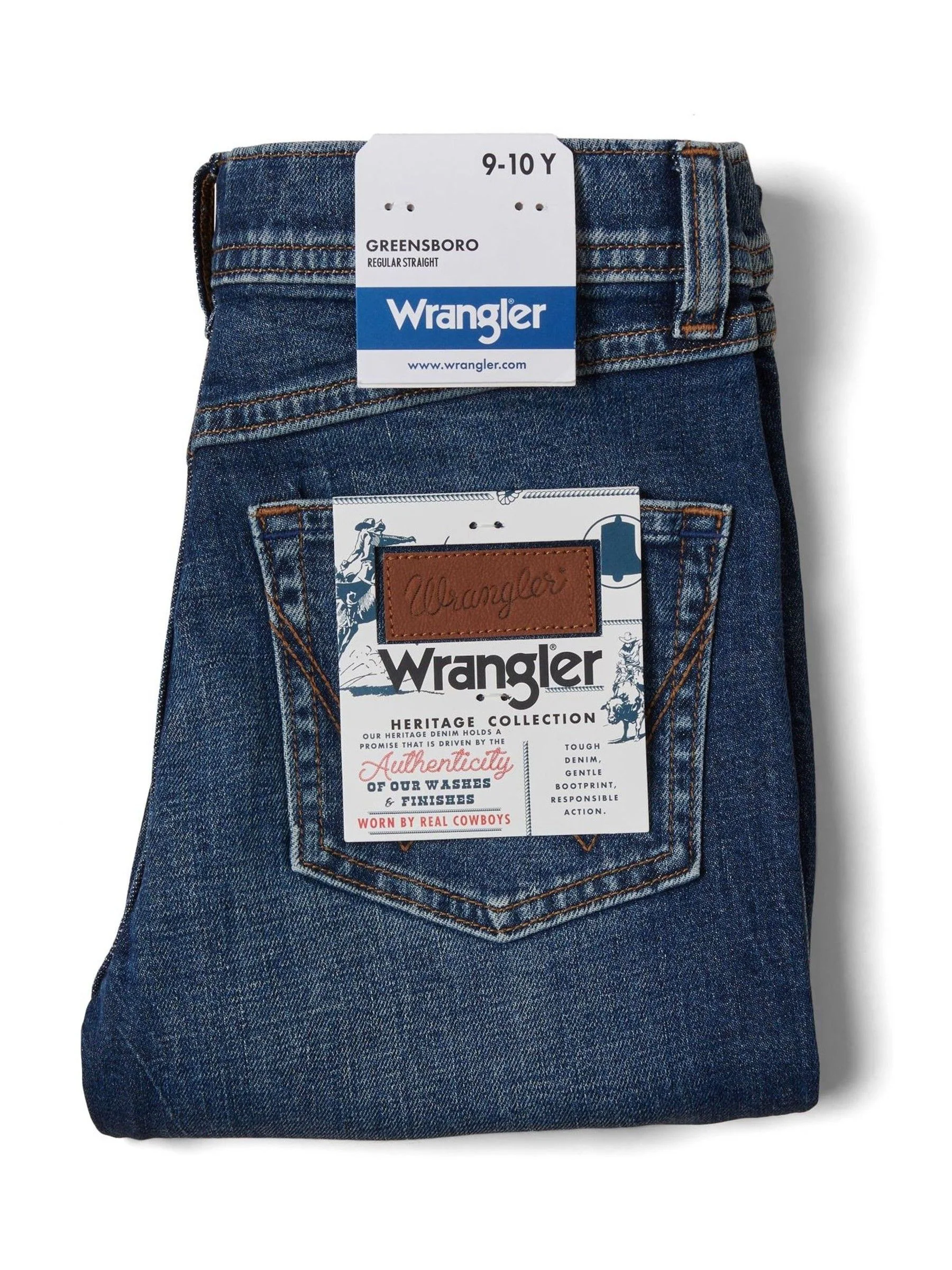 Blauw chroom - Wrangler - Jeans met rechte pijpen voor jongens