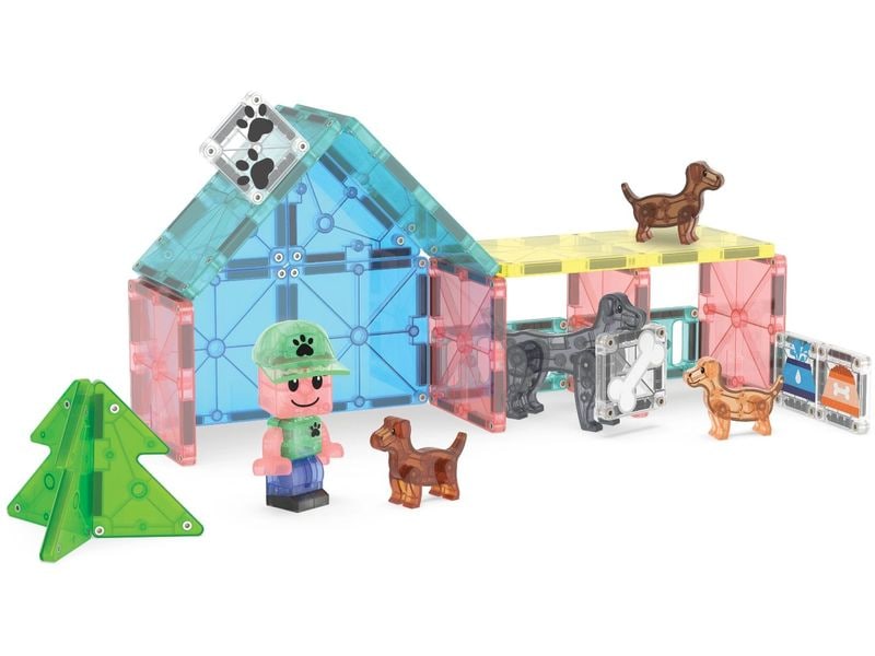 Magna-Tiles Puppy Park 27 Teile Bau-Set mit 27 magnetischen Teilen
