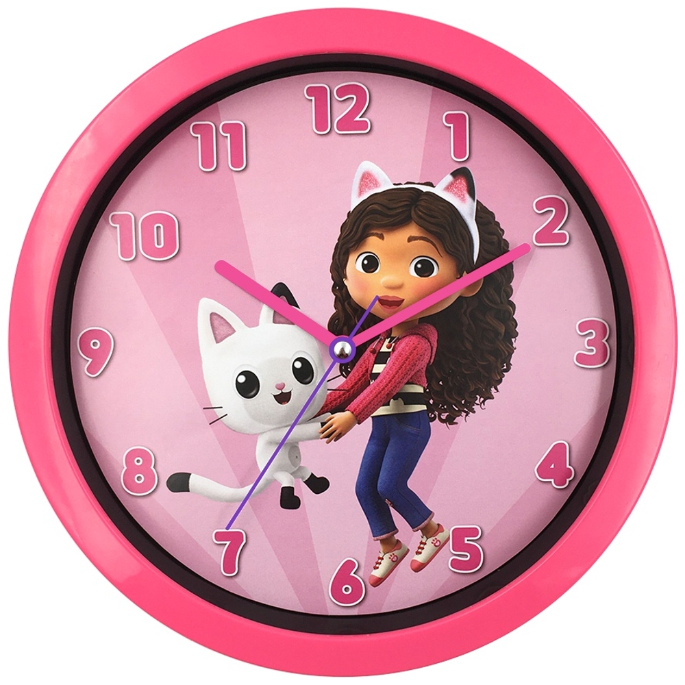 Gabbys Puppenhaus-Wanduhr Rosa