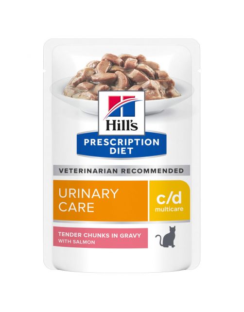 Hill's Prescription Diet C\/D Multicare Urinary Care Maaltijdzakjes - Kattenvoer - Zalm 12x85 g