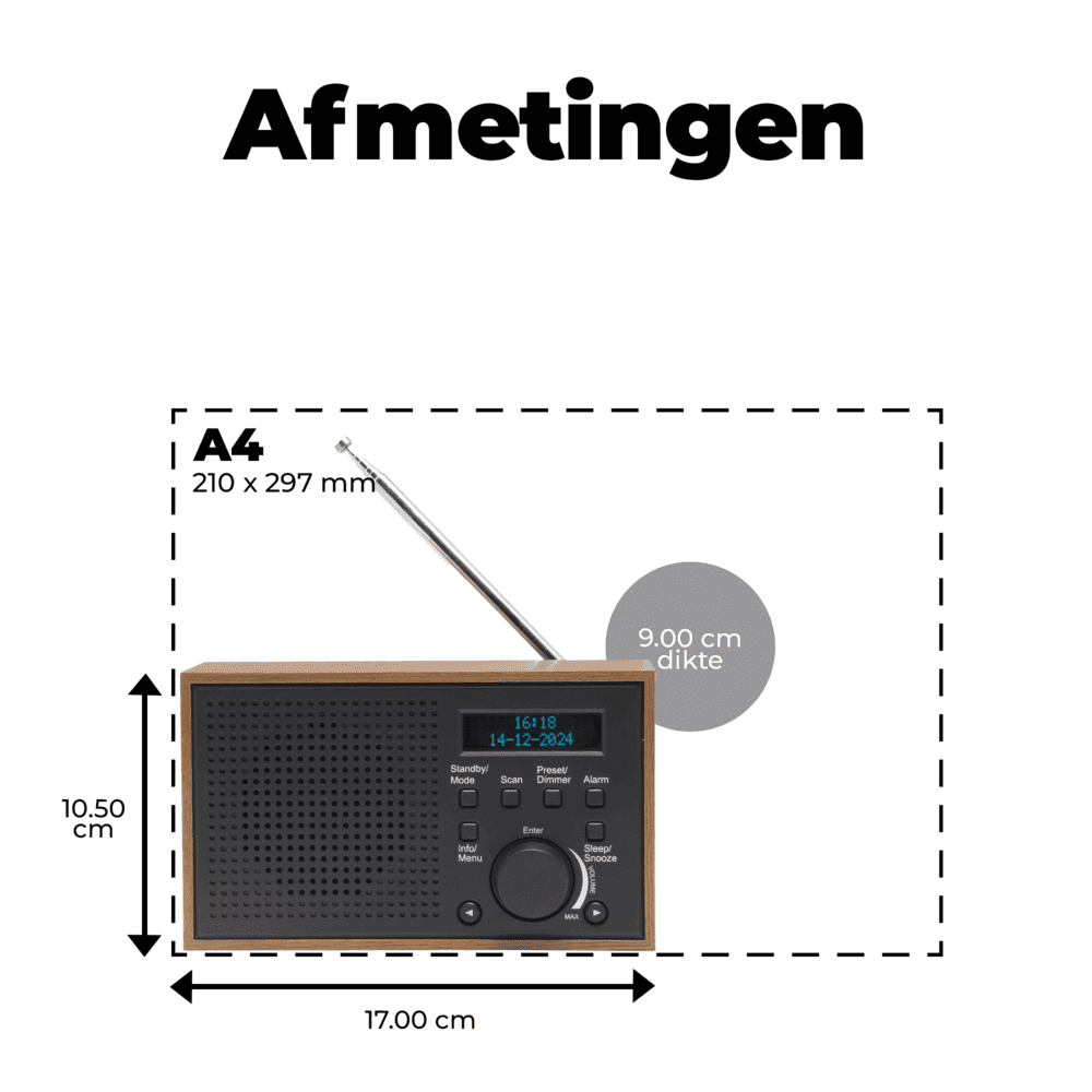 Denver DAB46W DAB+/FM Radio - Grey