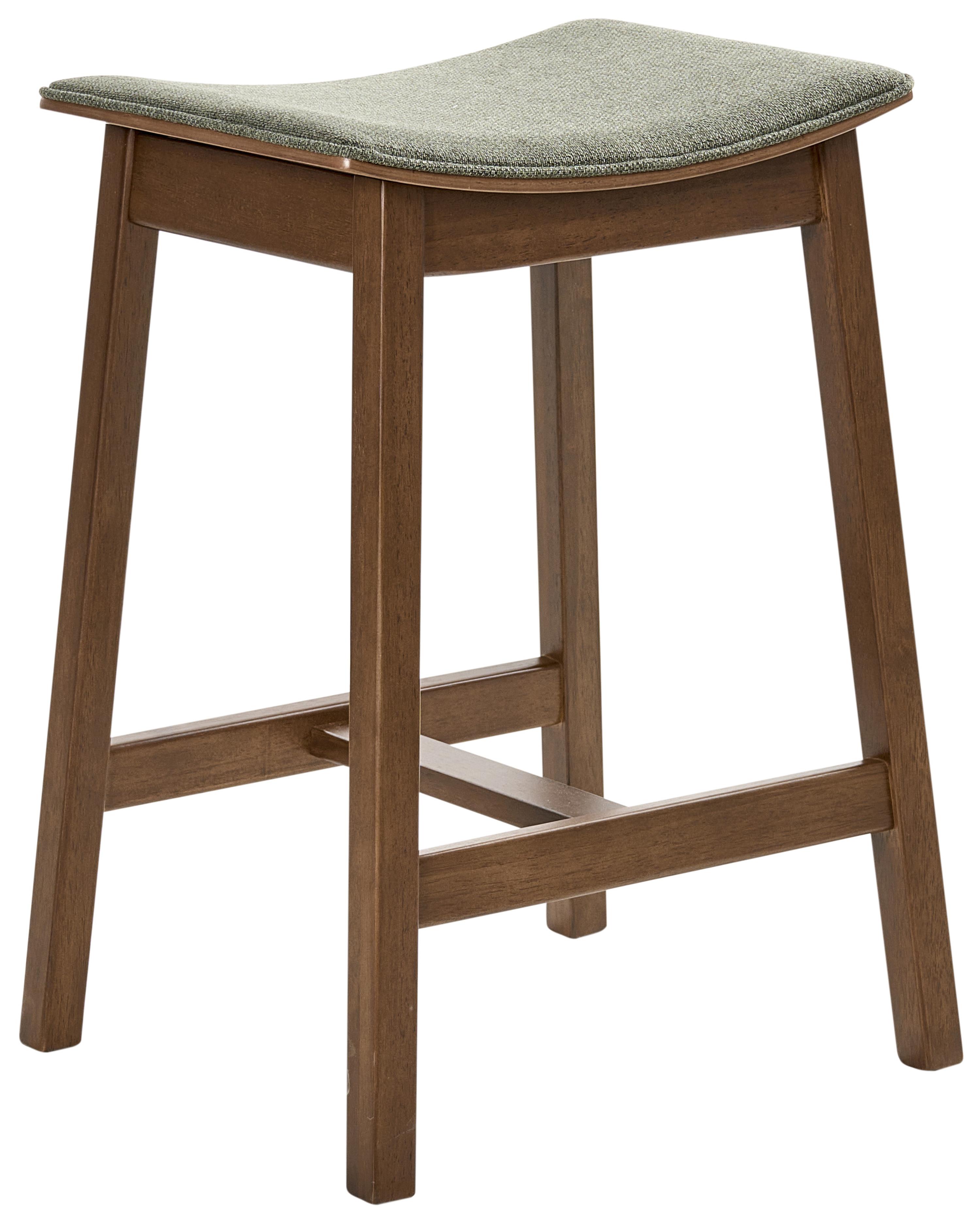 Set van 2 barkrukken DIXON Hout Donkerbruin/groen