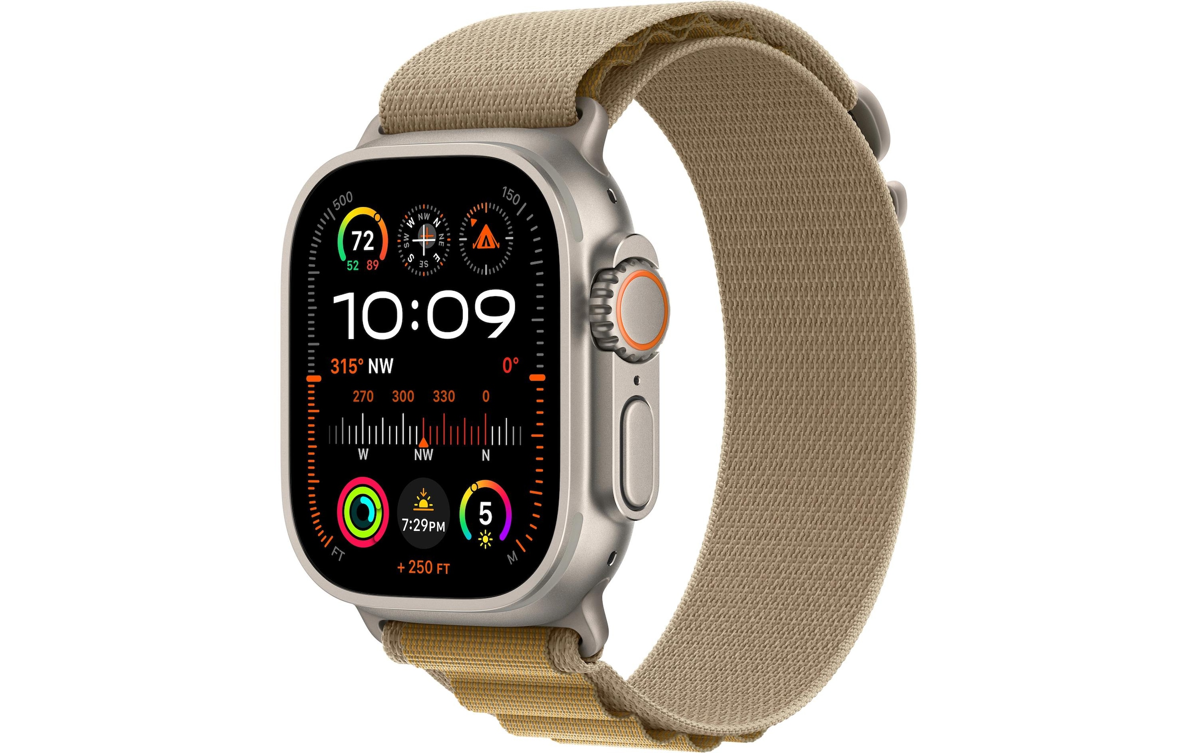 Apple Smartwatch »Ultra 2 Natural Titanium Alpine Loop Tan Large« ( ) Watch OS