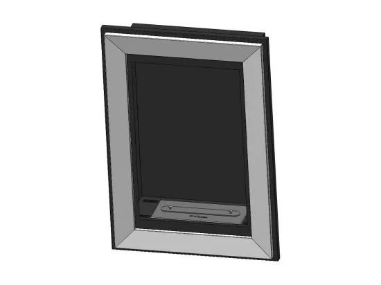 Cheminée bioéthanol murale encastrable blanche Frame 550 sans vitre