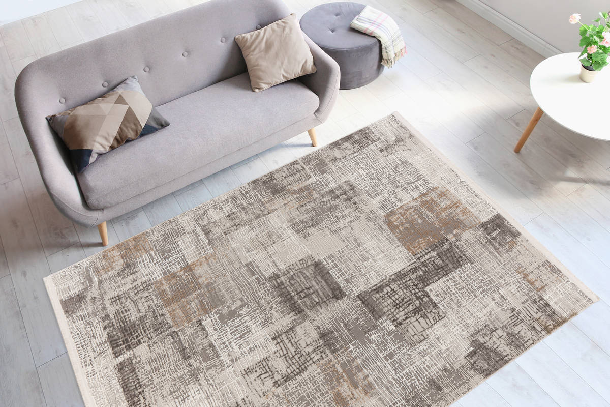 Fransenteppich AKROPOLIS 425 - grau-silber - 80x150 cm