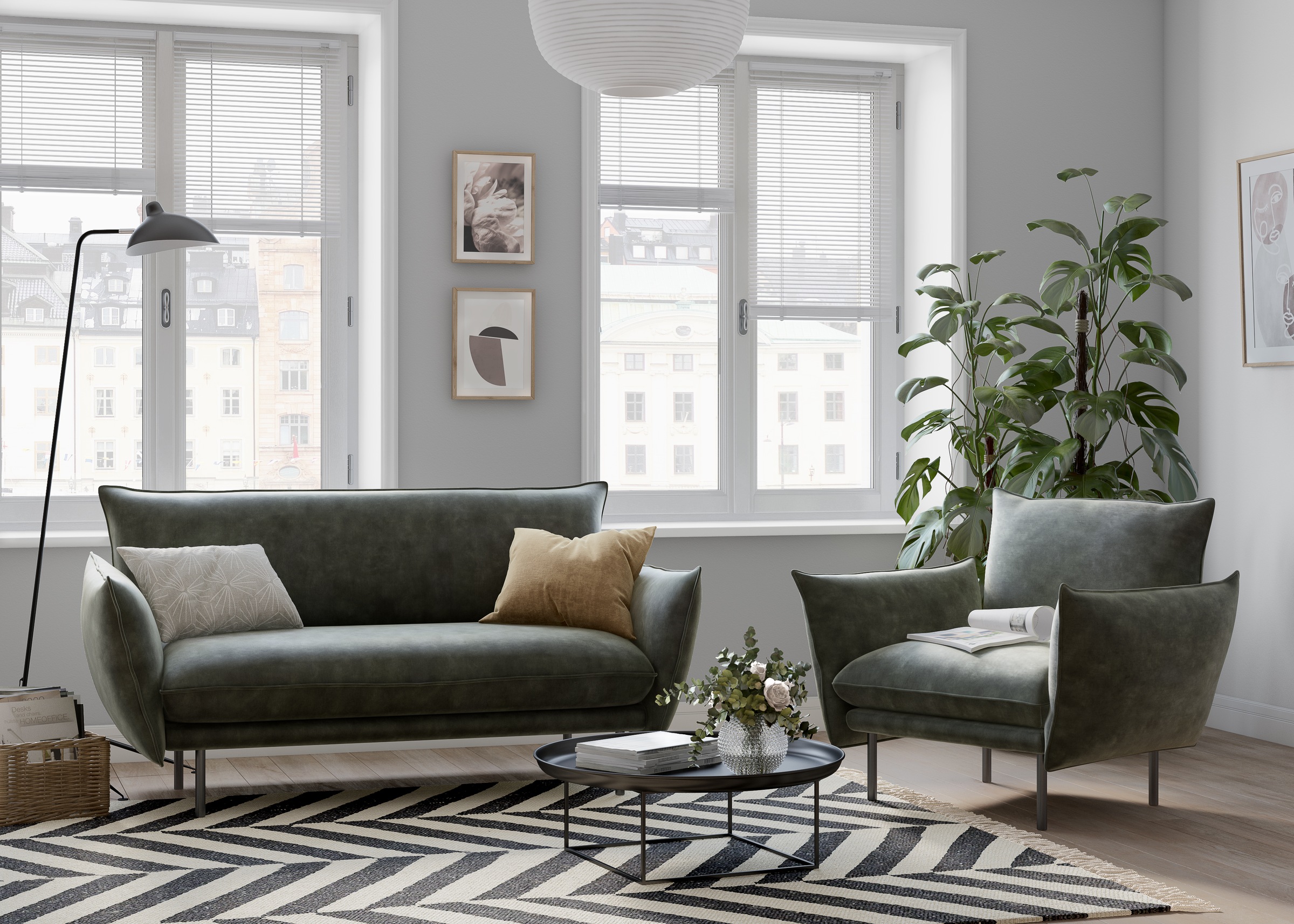 andas Sessel »Stine Cocktailsessel« Besonderes Design durch Kissenoptik und Keder, by Morten Georgsen