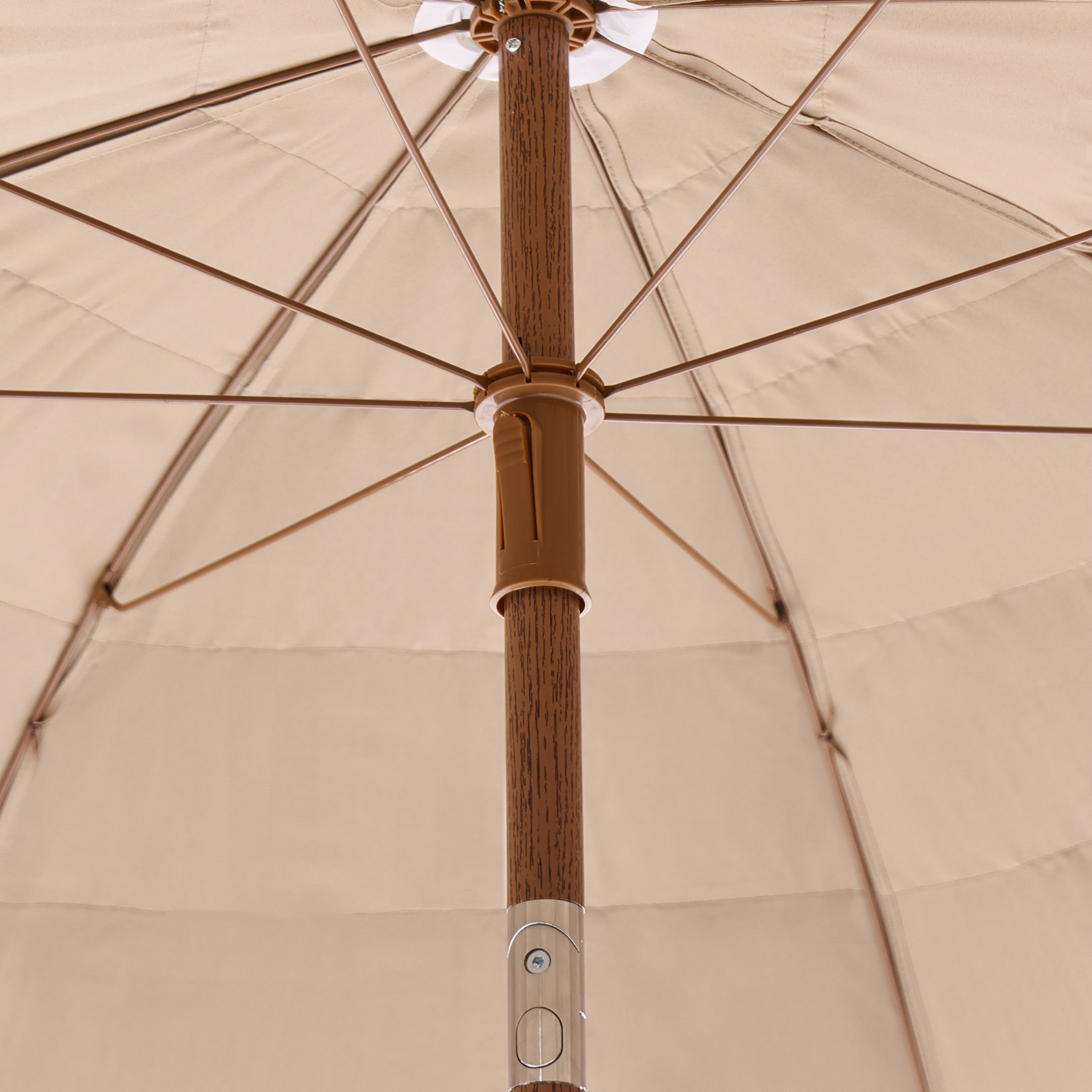 Beliani - CIVETTA - Tuinparasol - Naturel - 175 cm - Polyester