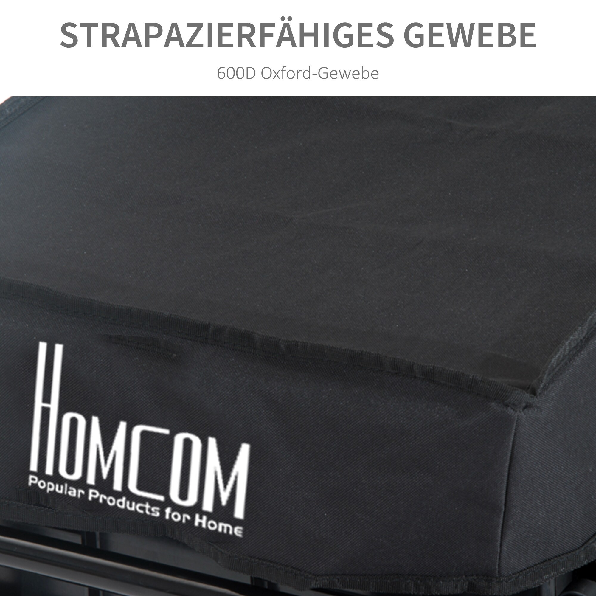 HOMCOM Lastenanhänger schwarz 144L x 59B x 80H cm